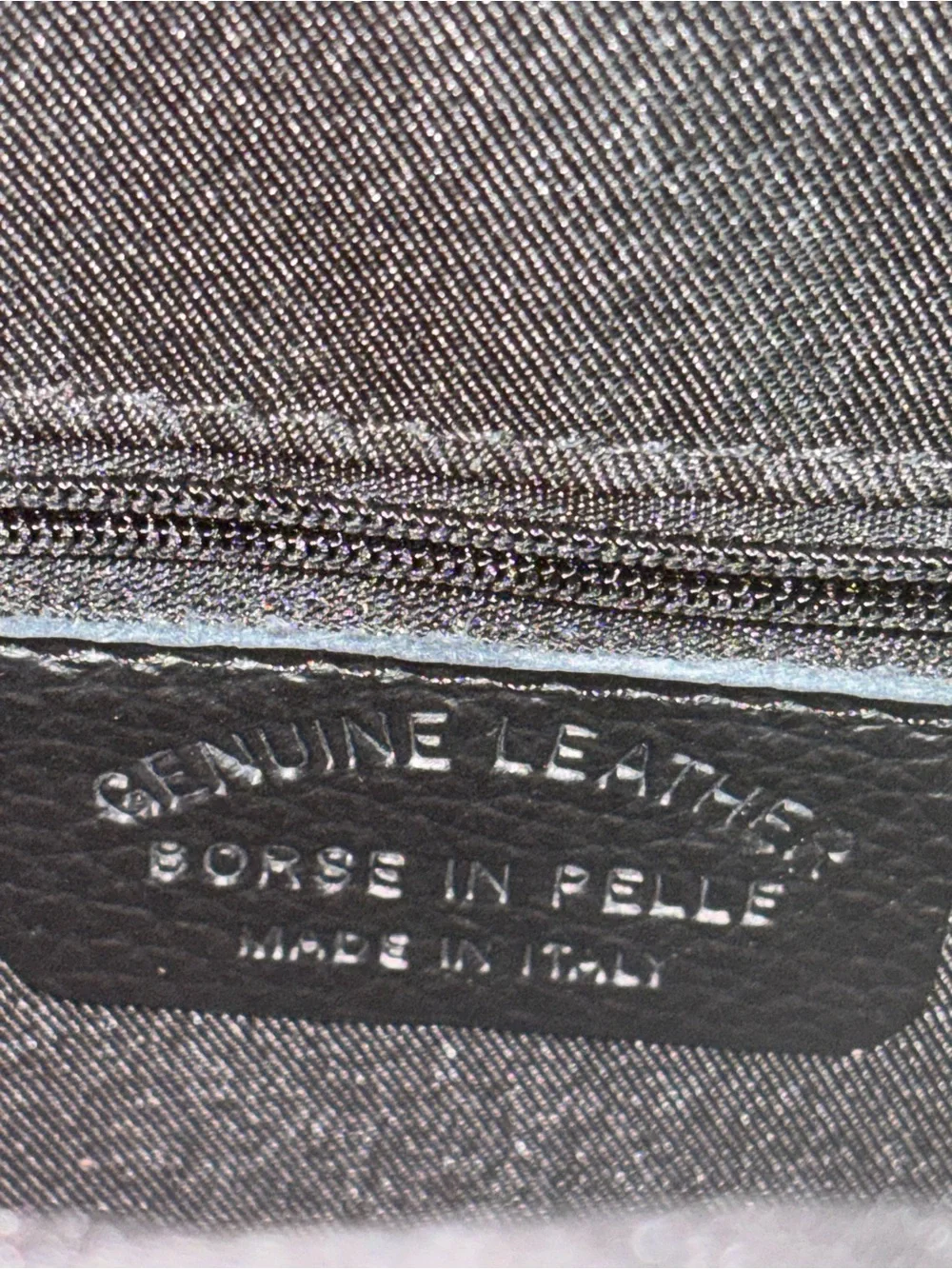 Taupe Croc-Embossed Tote with Black Top Handle Genuine Leather